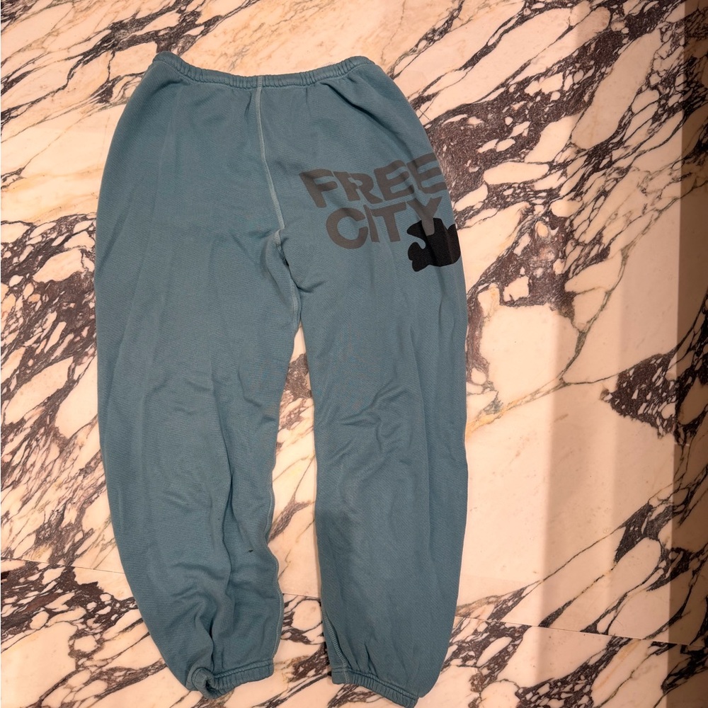 Freecity Light Blue Lounge Sweatpants Pants sz small - Picture 2 of 8